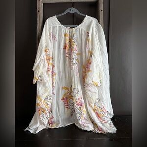 Free People White Print Tunic